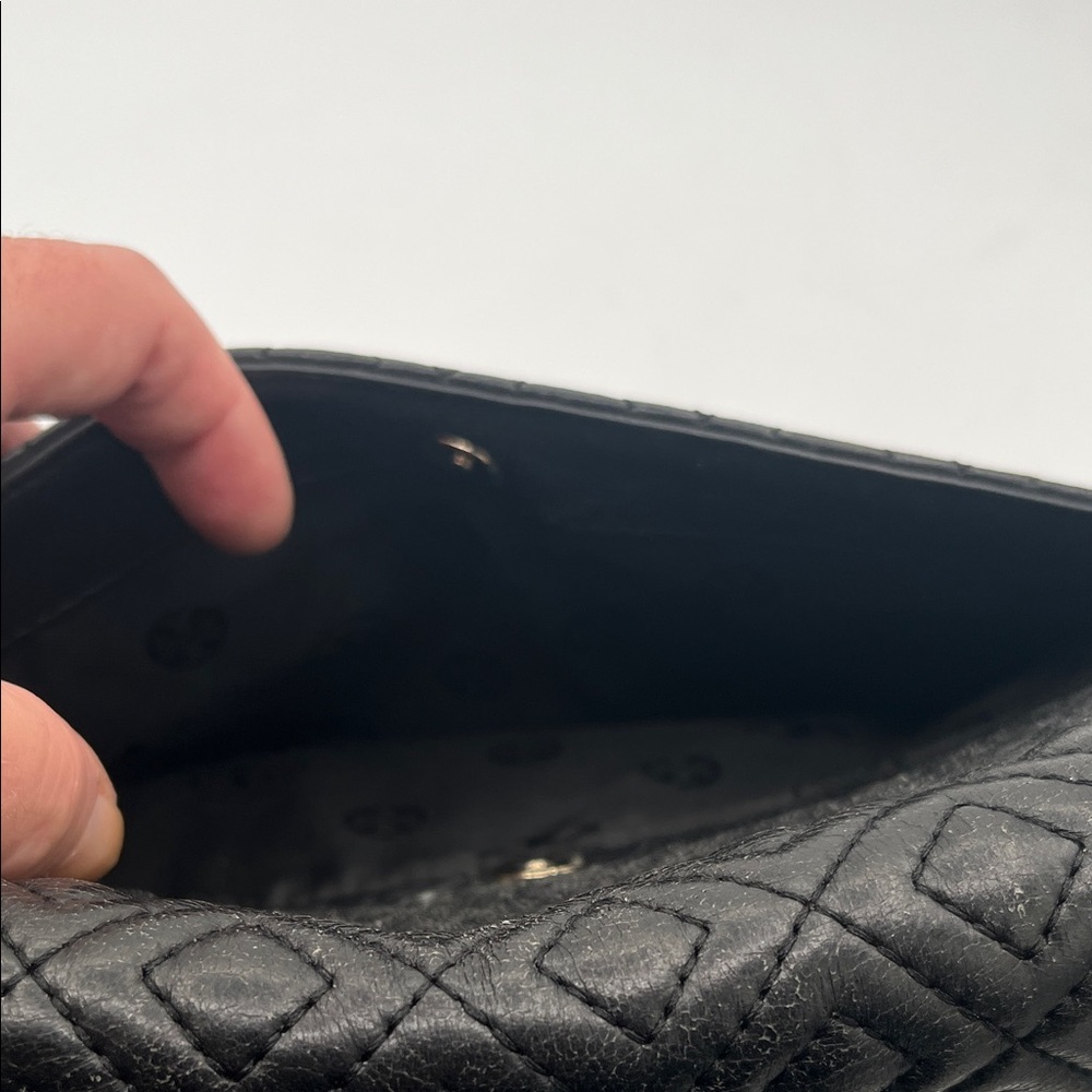Tory Burch Black Quilted Shoulder Bag with Chain Strap - Picture 7 of 9